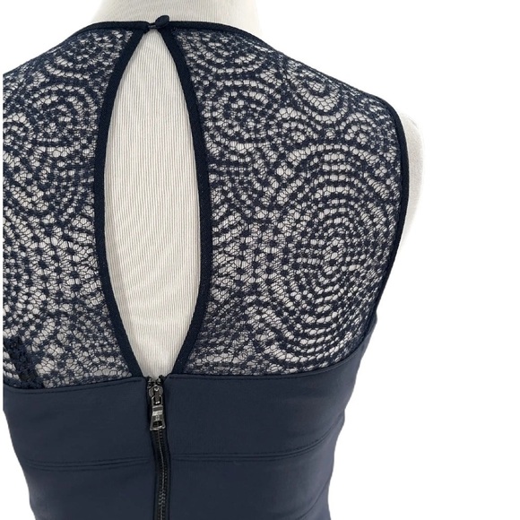 Bcbgmaxazria womens Sophiana dress size 2 navy blue lace party cocktail - Picture 5 of 15